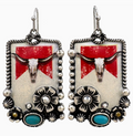 Longhorn Beer Western Earrings