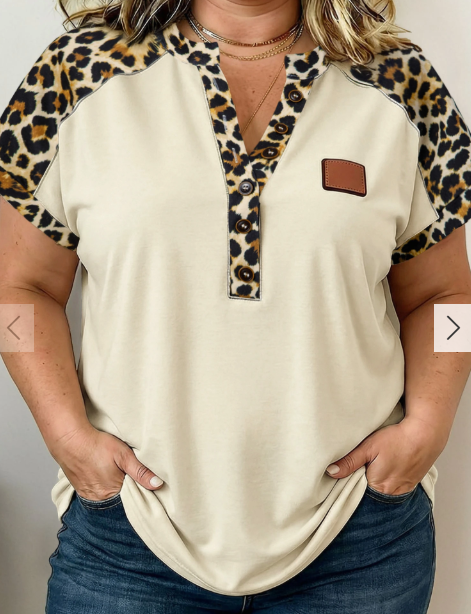 Plus Size Leopard Shirt