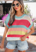 Knit Short Sleeve Sweater