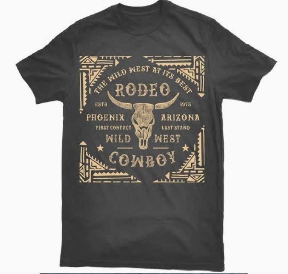 Steer Head Rodeo Cowboy Western Graphic Tee