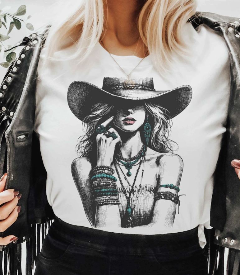 Turquoise Cowgirl Tee Shirt