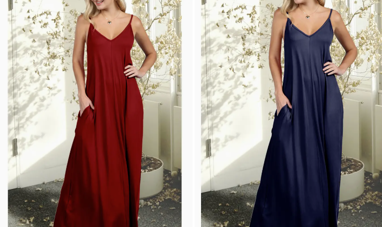 SPAGHETTI Strap Knit Maxi Dress