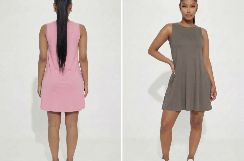 Comfy Sleeveless Flare Mini Dress