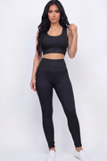 Ribbed Crop Top & Leggings Set