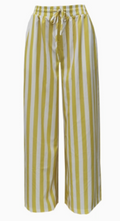 Multi Color Boho Beach Vertical Stripe Lace-Up Pants