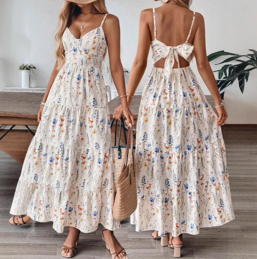 Strappy Sleeveless Midi Dress